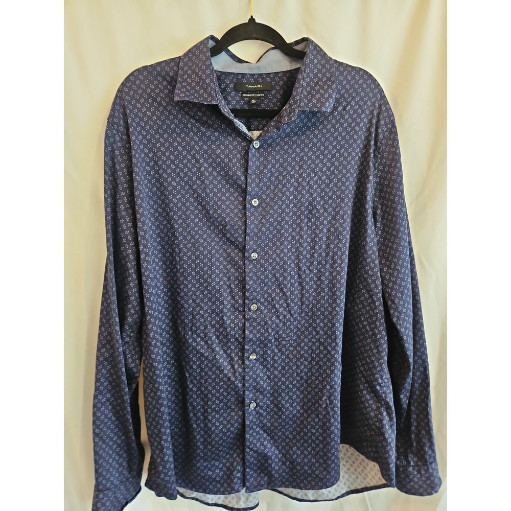Tahari Regular Fit Stretch Extra Large Button Down Men's Shirt